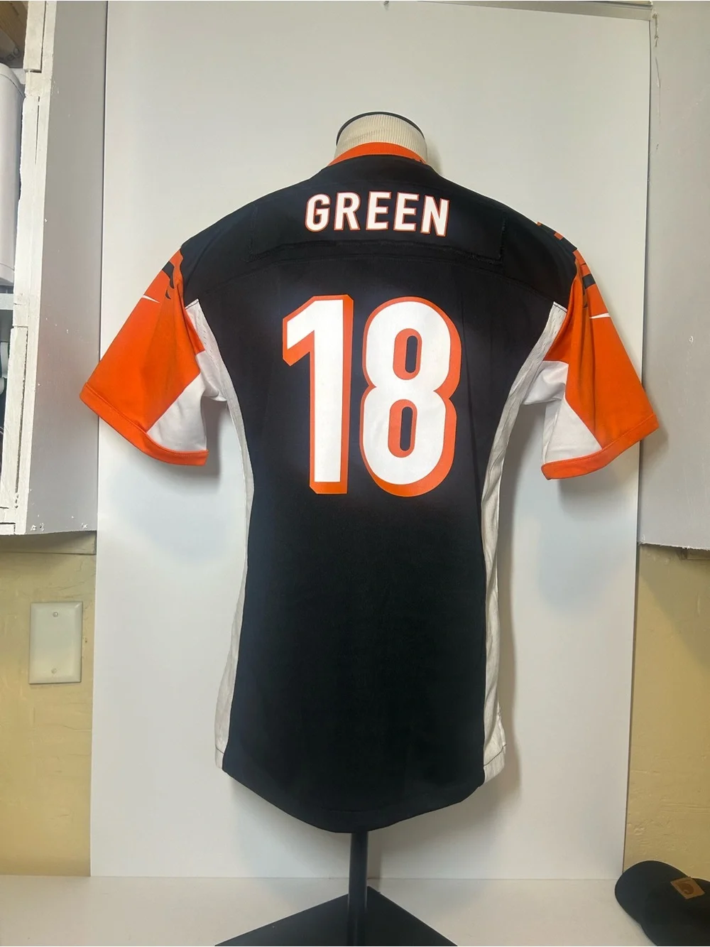 Cincinnati Bengals #18 Black & Orange Football Jersey AJ Green